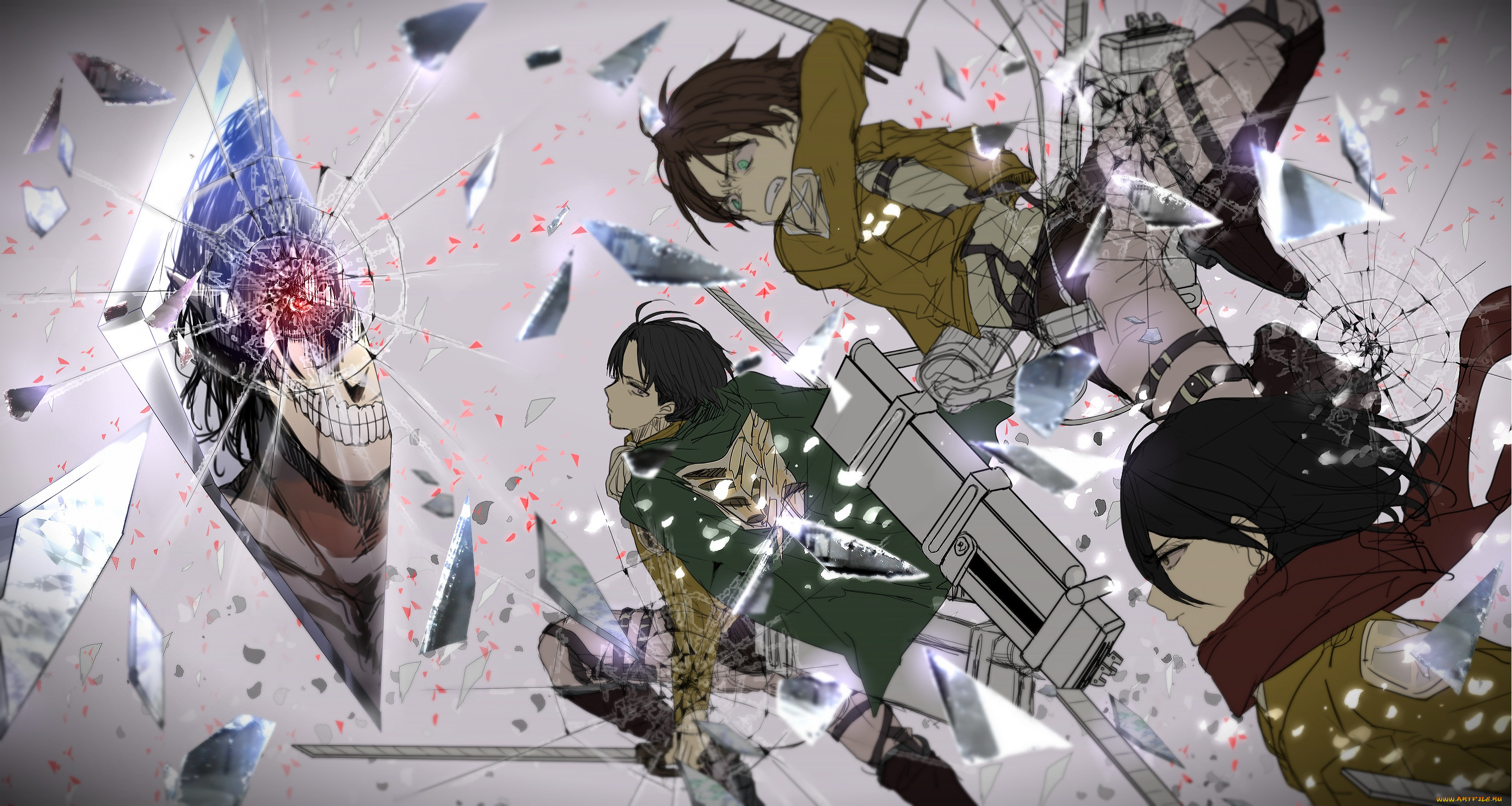 , shingeki no kyojin, rivaille, levi, , , , , , eren, jaeger, mikasa, ackerman